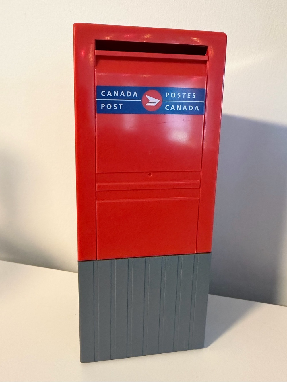 Vintage Canada Post Mailbox Coin Bank | Red & Grey Canadiana Collector Item